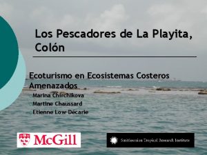 Los Pescadores de La Playita Coln Ecoturismo en