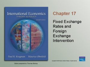 Chapter 17 Fixed Exchange Rates and Foreign Exchange