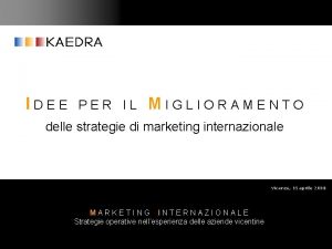 IDEE PER IL MIGLIORAMENTO delle strategie di marketing