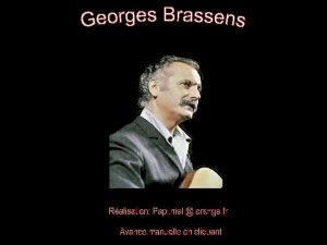 Georges Brassens n Ste dans lHrault le 22