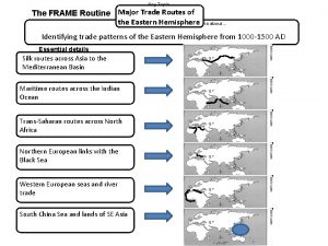 Key Topic The FRAME Routine Major Trade Routes