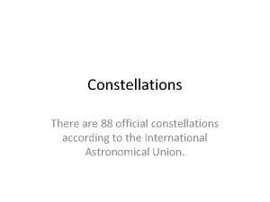 88 official constellations