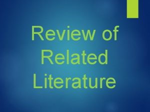 The review of related