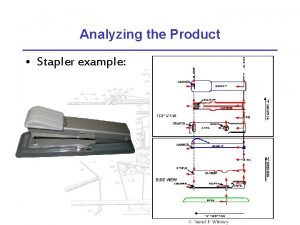 Analyzing the Product Stapler example Analyzing the Stapler