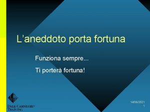 Laneddoto porta fortuna Funziona sempre Ti porter fortuna