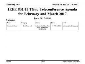 doc IEEE 802 11 170206 r 1 February