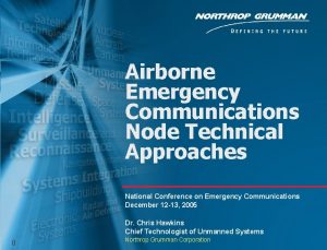 Airborne Emergency Communications Node Technical Approaches National Conference