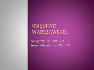 Podrcznik str 207 211 Zeszyt wicze str 105