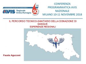 CONFERENZA PROGRAMMATICA AVIS NAZIONALE MILANO 10 11 NOVEMBRE