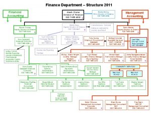 Finance Department Structure 2011 Financial Accounting Mehdi Daee