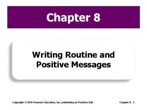 Routine positive messages examples