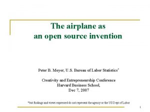 The airplane as an open source invention Peter