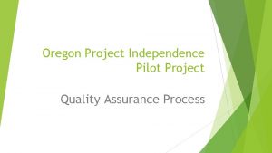 Oregon project independence