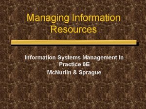 Information systems management in practice
