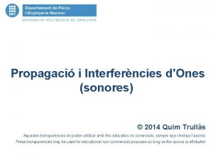 Propagaci i Interferncies dOnes sonores 2014 Quim Trulls