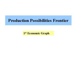 Production Possibilities Frontier 1 st Economic Graph Economic