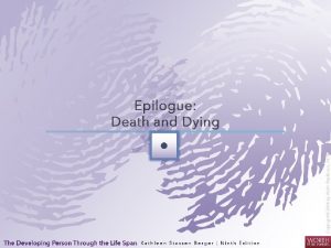 Death and Dying Thanatology Study of death and