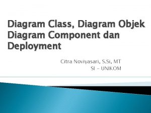 Diagram Class Diagram Objek Diagram Component dan Deployment