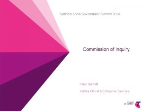 National Local Government Summit 2014 Commission of Inquiry