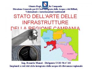 Giunta Regionale della Campania Direzione Generale per il