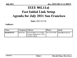 doc IEEE 802 11 11 09825 July 2011