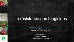 La rsistance aux fongicides Par Herv Van der