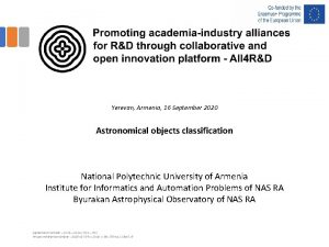 Yerevan Armenia 16 September 2020 Astronomical objects classification