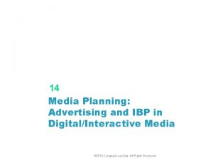 14 Media Planning Advertising and IBP in DigitalInteractive