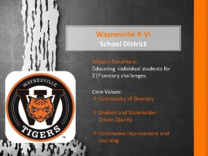 Waynesville RVI School District Mission Statement Educating individual