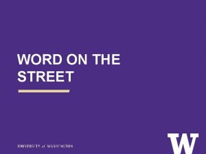 WORD ON THE STREET HUSKY GIVING DAY At