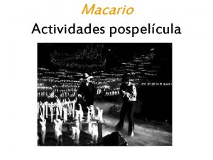 Macario Actividades pospelcula Bosquejo de actividades Ejercicio idiomtico