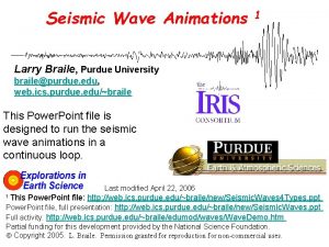 Seismic waves animation