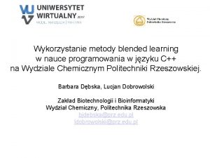 Wykorzystanie metody blended learning w nauce programowania w