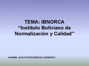 Ibnorca que es