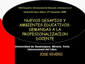VIII Encuentro Internacional de Educacin a Distancia en