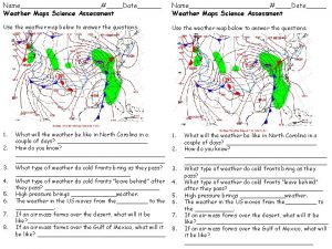 NameDate Weather Maps Science Assessment NameDate Weather Maps