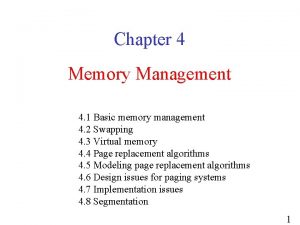 Chapter 4 Memory Management 4 1 Basic memory
