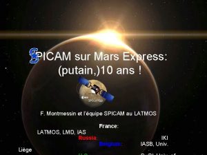 PICAM sur Mars Express putain 10 ans F