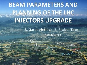 BEAM PARAMETERS AND PLANNING OF THE LHC INJECTORS