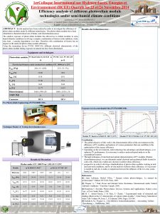 1 er Colloque International sur Hydrocarbures Energies et