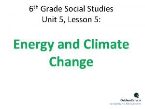 th 6 Grade Social Studies Unit 5 Lesson