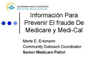 Informacin Para Prevenir El fraude De Medicare y