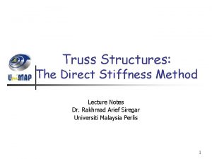 Stiffness matrix method lecture notes