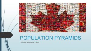 POPULATION PYRAMIDS GLOBAL INEQUALITIES Population Pyramid What is