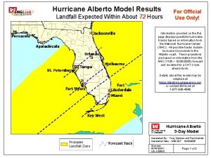 Hurricane Alberto Model Results Landfall Expected Within About