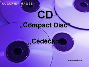 CD Compact Disc Cdko Jana Dubov 2006 Co