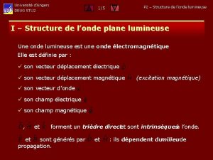 Universit dAngers DEUG STU 2 P 2 Structure