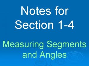 Practice 1-4 measuring segments and angles answers
