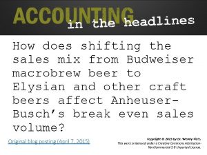 How does shifting the sales mix from Budweiser