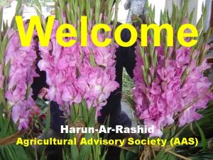 Welcome HarunArRashid Agricultural Advisory Society AAS Agricultural Advisory